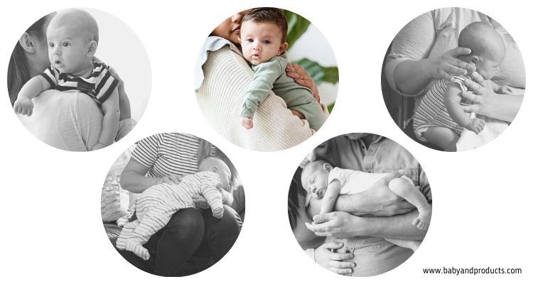 Baby burping chest position