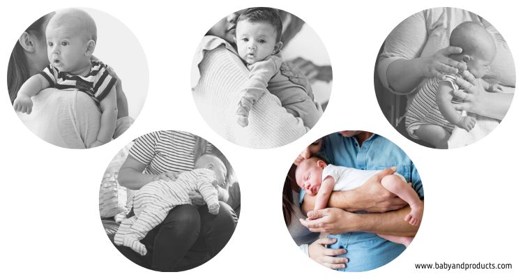 Baby burping forearm position